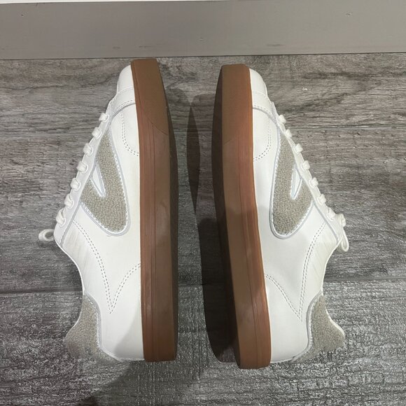 Tretorn Women Mixed Double Low Top Sneaker US Size 8 WHITE/ TAUPE - Picture 3 of 8